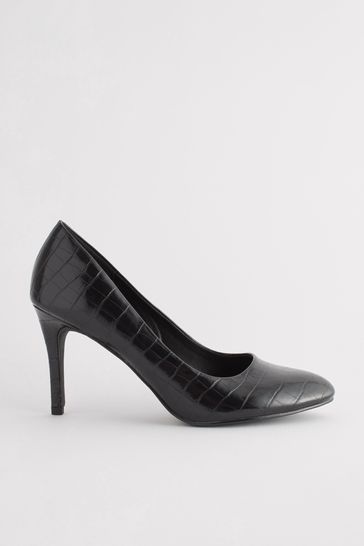 Black round toe court shoes 2025