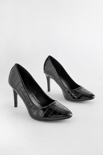 Black Extra Wide Fit Forever Comfort Round Toe Court Shoes