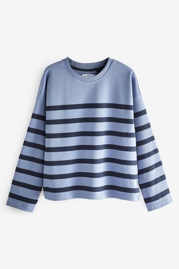 Buy Chambre Blue Smart Stripe Sweatshirt from Next Luxembourg