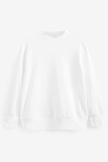 White outlet longline sweatshirt