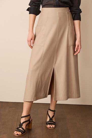 Midi skirt pockets hotsell