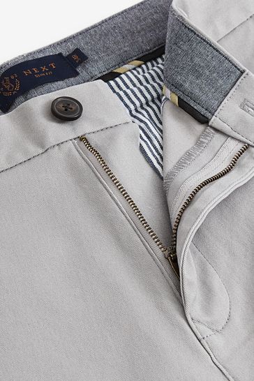 Buy Mid Grey Slim Stretch Chinos Trousers from Next Netherlands