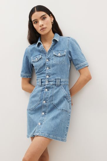 Buy Paige Blue Mayslie Denim Mini Dress Next