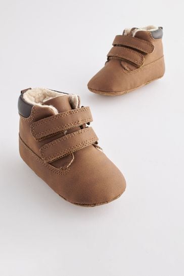 Tan Brown Touch Fastening Baby Work Boots (0-24mths)