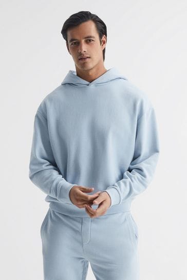 Buy Reiss Ice Blue Kace Garment Dye Hoodie from Next Denmark