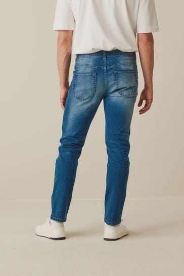 Buy Bright Blue Slim Vintage Stretch Authentic Jeans from Next France