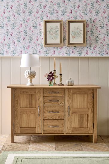 Oak Milton 2 Door 4 Drawer Sideboard