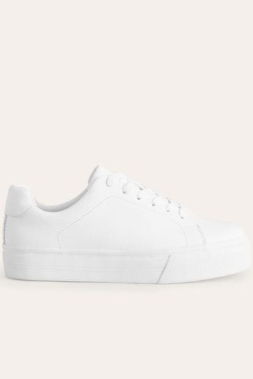 White leather flatform on sale trainers