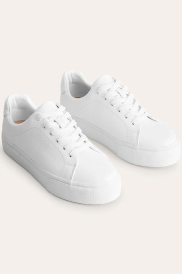 Flatform shop leather trainers