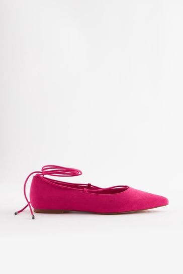 Buy Pink Forever Comfort Point Toe Ankle Tie Shoes from Next Germany