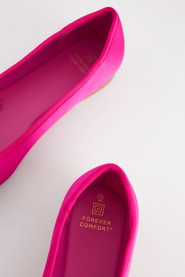 Hot pink ballerina shoes sale