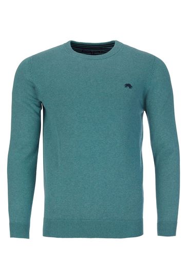 Men's green clearance crew neck jumper