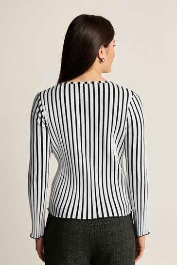 Black top discount with white stripes