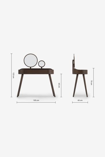 Dark brown dressing deals table