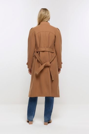 River island tan on sale coat