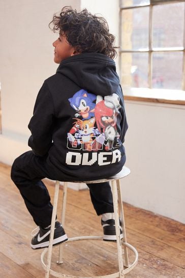 Buy Black Sonic The Hedgehog Sonic License Hoodie 3 16yrs from Next Bahrain