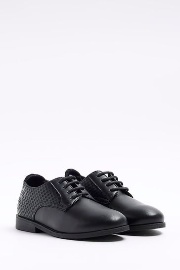 Buy River Island Embossed Neo Point Black Shoes from Next Luxembourg