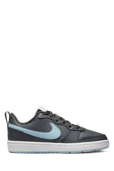 Nike Grey/Blue Court Borough Low Youth Trainers