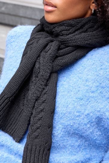 Black knit clearance scarf