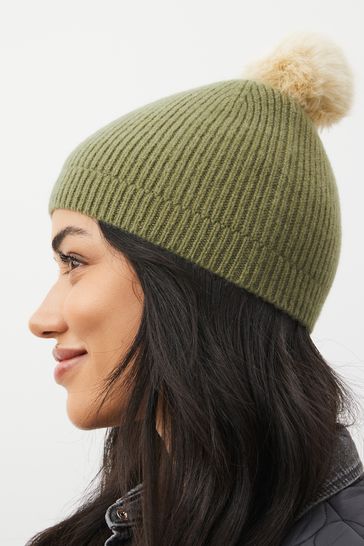 Green Collection Luxe 30% Cashmere Pom Hat