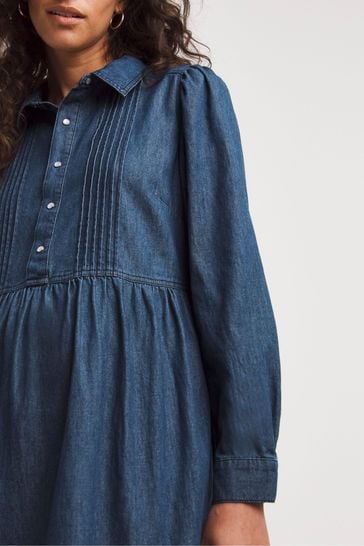 Buy JD Williams Blue Seamed Detail Smock Shirt Dress from Next Belgium