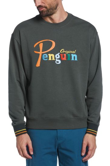 Original Penguin Grey Logo Fleece Sweatshirt