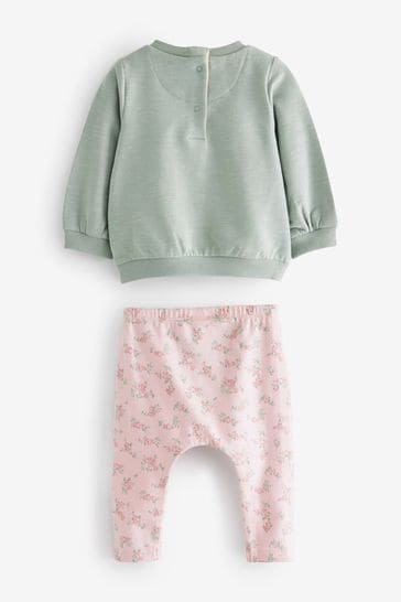 Baby girl green leggings top