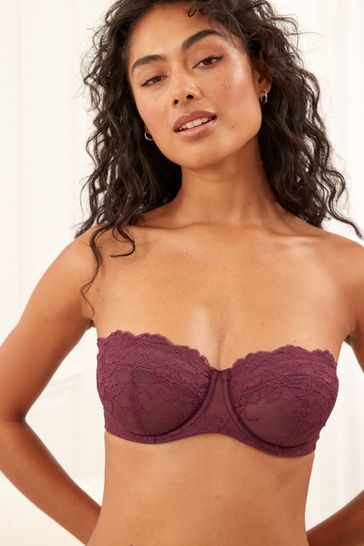 Buy Plum Purple/Green Non Pad Strapless Bras 2 Pack from Next Spain