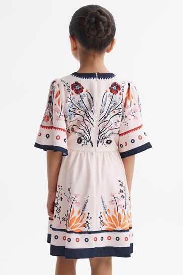 Buy Reiss Ivory Ania Senior Floral Printed Dress from Next Netherlands