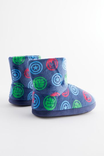 Marvel Blue Warm Lined Slipper Boots