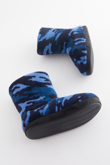 Buy Navy Camo Warm Lined Slipper Boots from Next Canada