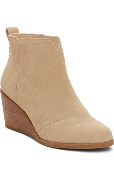 Tan suede wedge store booties