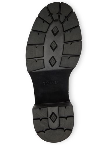 Leather black toms sale