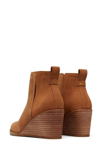 Buy TOMS Clare Suede Wedge Boots from Next Singapore