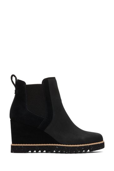 Black wedge outlet ankle boots