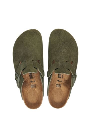 Birkenstock boston green suede outlet