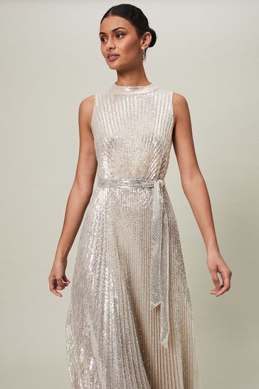 Phase Eight Cream Simara Sequin Maxi Dress