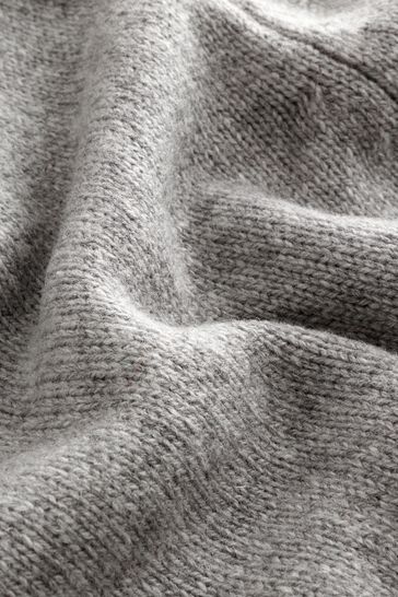 Lambswool zip store neck jumper
