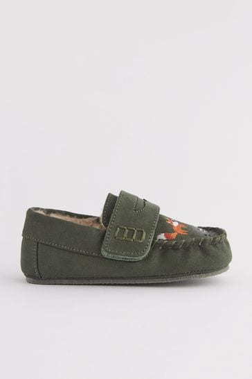 Woodland khaki moccasins discount