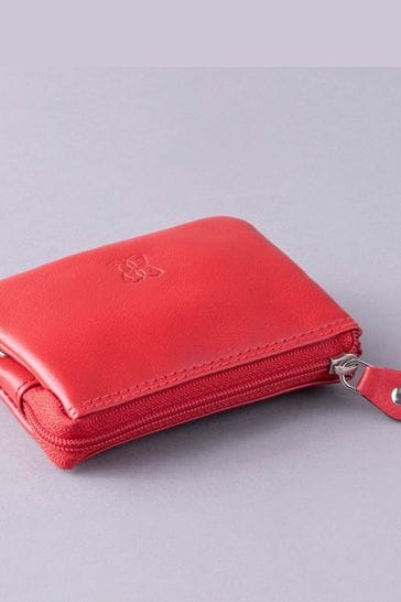 Lakeland Leather Red Protected Leather Coin Purse