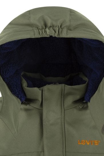 Levi's mens green parka jacket shop