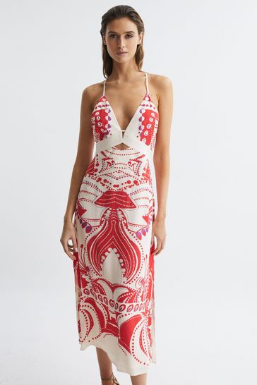 Reiss coral dress store