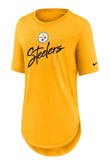 Nike Yellow NFL Fanatics Womens Pittsburgh Steelers Weekend City Love T Shirt