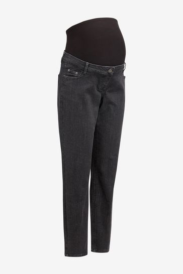 Buy Washed Black Maternity Mom Fit Jeans from Next Luxembourg