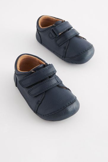 Navy Blue Standard Fit (F) Crawler Shoes