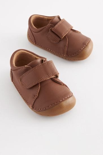 Tan Brown Standard Fit (F) Crawler Shoes
