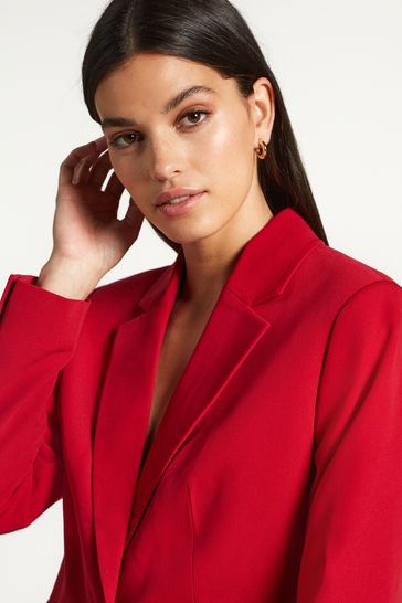Tailored red blazer outlet