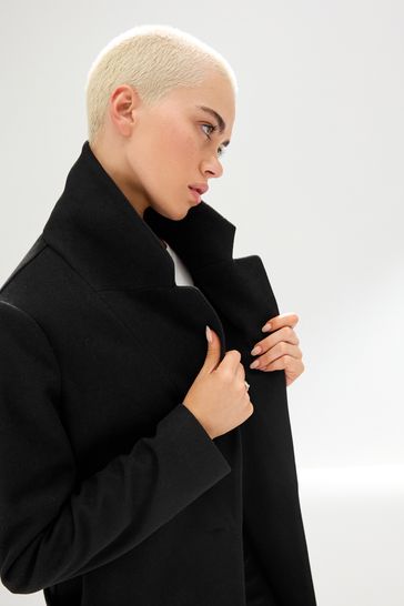 Buy Black Smart Mid Length Coatigan from Next France