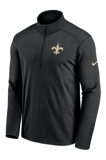 Buy Nike Black NFL Fanatics New Orleans Saints Logo Pacer Half Zip