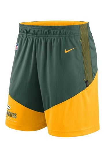 Nike Green NFL Fanatics Green Bay Packers On Field Sideline Dri-Fit Knit Shorts